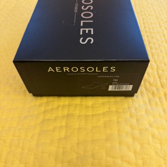 AEROSOLES® Jama Slip-On Mules, Blue Denim Suede, Size 7 - Picture 8 of 9